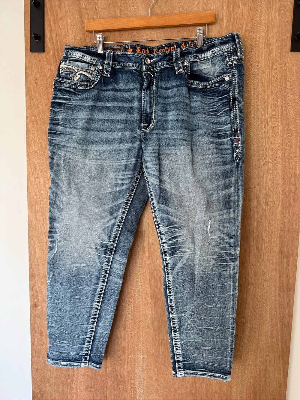 Rock Revival Rosewood Easy Ankle Skinny Jeans Size 36 Y2K McBling western